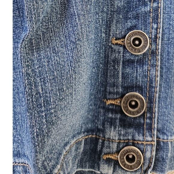 C J Banks Denim Mid Rise Denim Capri Pants with 2 Pockets Women's Size 4 - Picture 3 of 10